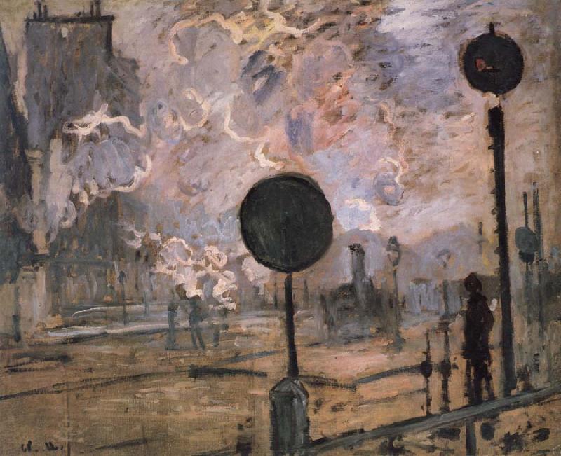 Claude Monet Exterior of Saint-Lazare Station Sweden oil painting art